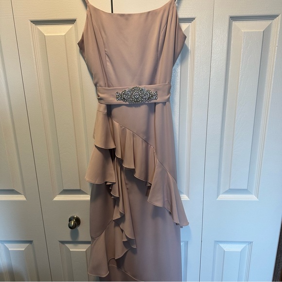 ASOS DESIGN Ruffle Cami Maxi Dress With Embellished Belt - Picture 3 of 5